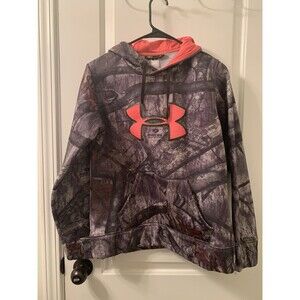 Under Armour Mossy Oak Adult Hoodie Size Small Camouflage Pink